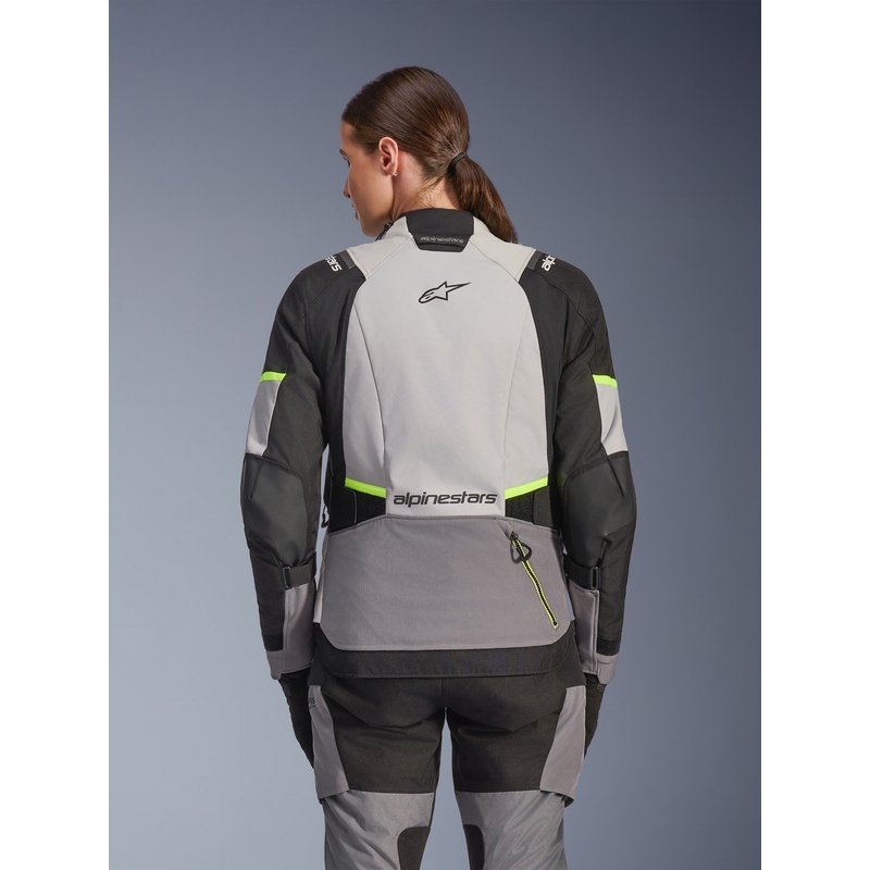 Γυναικείο Μπουφάν Μοτοσικλέτας Alpinestars Stella Andes V4 Drystar Σκούρο Γκρι-Ανοιχτό Γκρι-Μαύρο-Φθορίζον Κίτρινο
