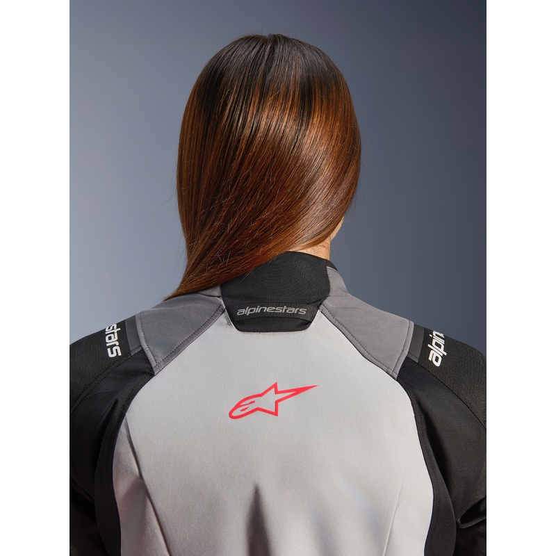 Γυναικείο Μπουφάν Μοτοσικλέτας Alpinestars Stella Andes V4 Drystar Σκούρο Γκρι-Ανοιχτό Γκρι-Μαύρο-Κόκκινο