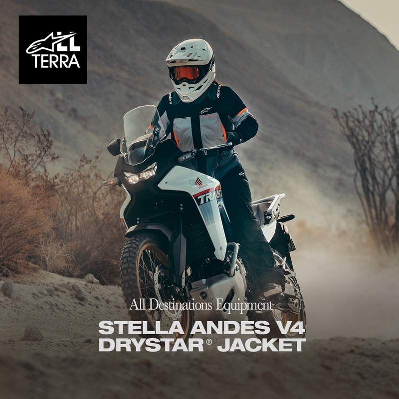 Γυναικείο Μπουφάν Μοτοσικλέτας Alpinestars Stella Andes V4 Drystar Σκούρο Γκρι-Ανοιχτό Γκρι-Μαύρο-Κόκκινο