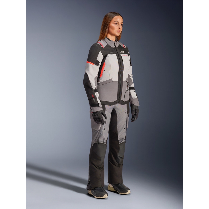 Γυναικείο Μπουφάν Μοτοσικλέτας Alpinestars Stella Andes V4 Drystar Σκούρο Γκρι-Ανοιχτό Γκρι-Μαύρο-Κόκκινο