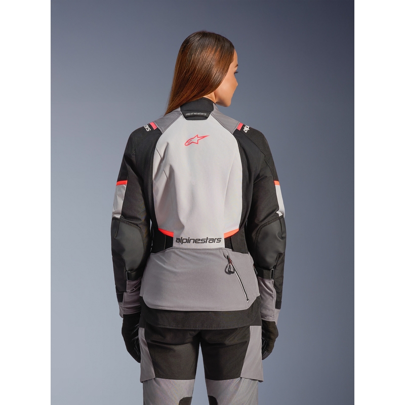 Γυναικείο Μπουφάν Μοτοσικλέτας Alpinestars Stella Andes V4 Drystar Σκούρο Γκρι-Ανοιχτό Γκρι-Μαύρο-Κόκκινο