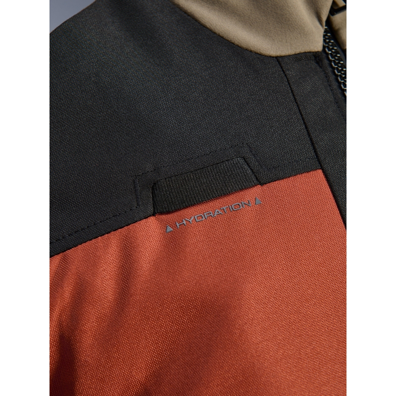 Μπουφάν μοτοσικλέτας Alpinestars Andes V4 Drystar ανοιχτό καφέ-σκούρο πορτοκαλί-μαύρο