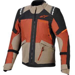 Μπουφάν μοτοσικλέτας Alpinestars Andes V4 Drystar ανοιχτό καφέ-σκούρο πορτοκαλί-μαύρο