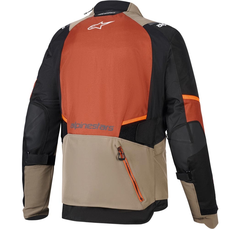 Μπουφάν μοτοσικλέτας Alpinestars Andes V4 Drystar ανοιχτό καφέ-σκούρο πορτοκαλί-μαύρο