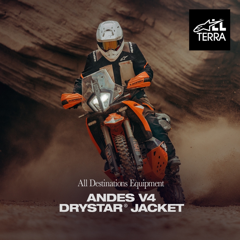 Μπουφάν μοτοσικλέτας Alpinestars Andes V4 Drystar, κρεμ-ανοιχτό καφέ-μαύρο-φλουορο-πορτοκαλί
