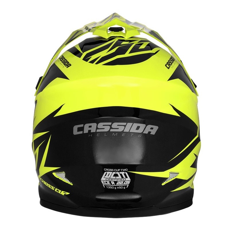 Cassida Cross Cup Two κράνος motocross μαύρο-γκρι-φλούο κίτρινο