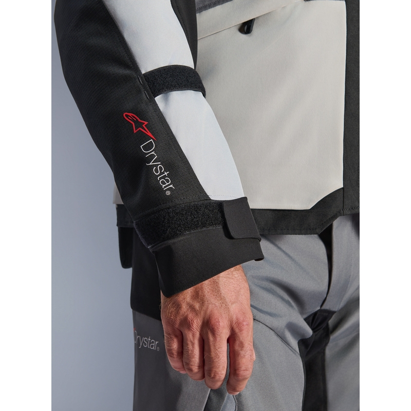 Μπουφάν μοτοσικλέτας Alpinestars Andes V4 Drystar Σκούρο γκρι-Ανοιχτό γκρι-Μαύρο-Φθορίζον κίτρινο