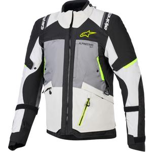 Μπουφάν μοτοσικλέτας Alpinestars Andes V4 Drystar Σκούρο γκρι-Ανοιχτό γκρι-Μαύρο-Φθορίζον κίτρινο