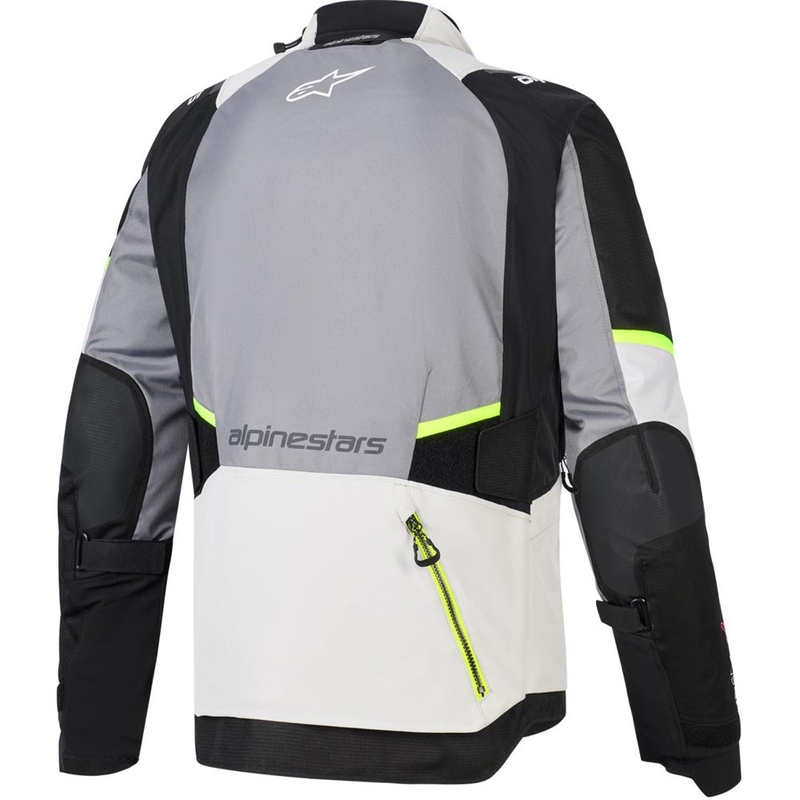 Μπουφάν μοτοσικλέτας Alpinestars Andes V4 Drystar Σκούρο γκρι-Ανοιχτό γκρι-Μαύρο-Φθορίζον κίτρινο