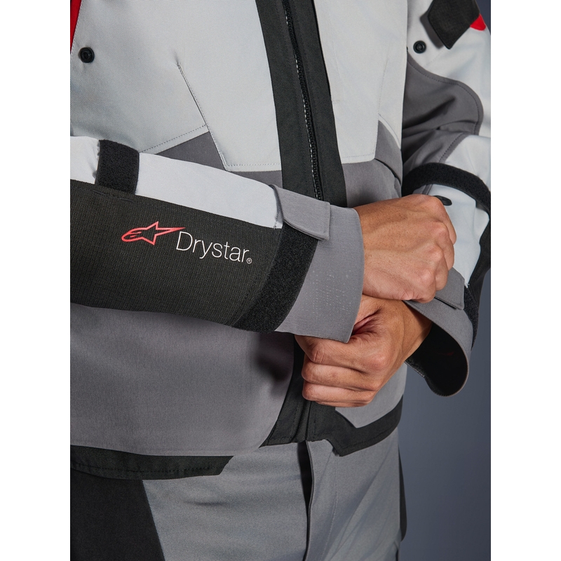 Μπουφάν μοτοσικλέτας Alpinestars Andes V4 Drystar Σκούρο γκρι-Ανοιχτό γκρι-Μαύρο-Κόκκινο