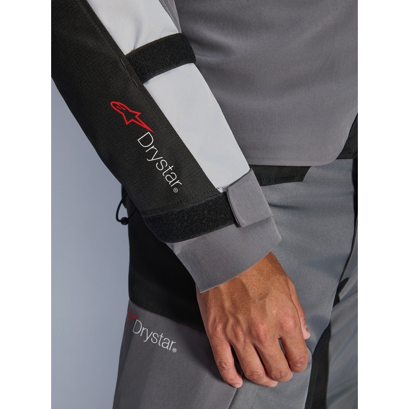 Μπουφάν μοτοσικλέτας Alpinestars Andes V4 Drystar Σκούρο γκρι-Ανοιχτό γκρι-Μαύρο-Κόκκινο