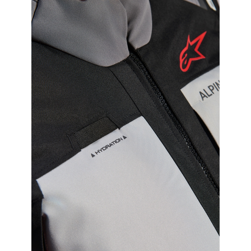 Μπουφάν μοτοσικλέτας Alpinestars Andes V4 Drystar Σκούρο γκρι-Ανοιχτό γκρι-Μαύρο-Κόκκινο