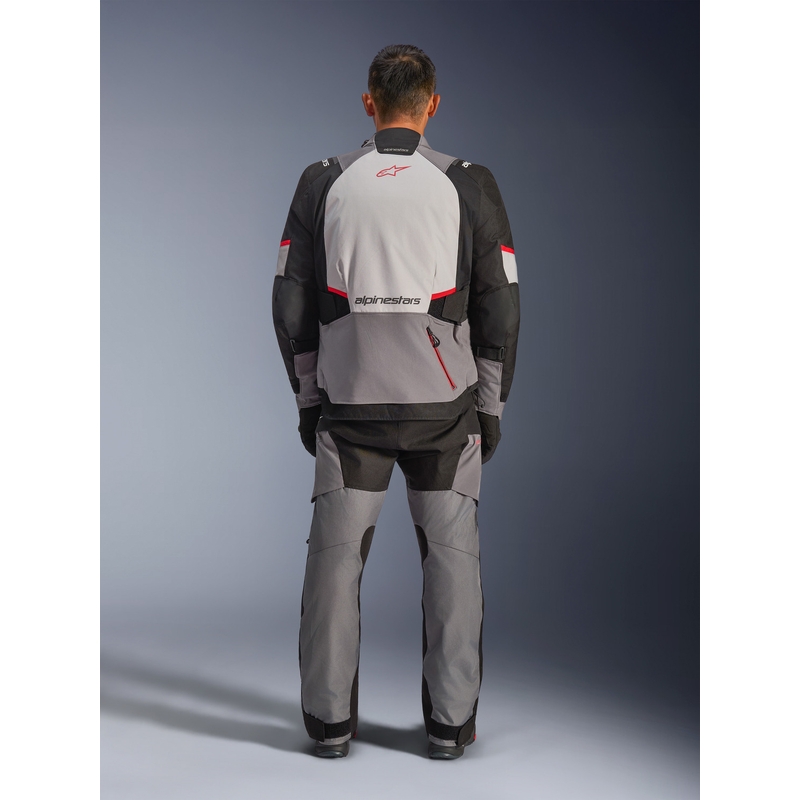 Μπουφάν μοτοσικλέτας Alpinestars Andes V4 Drystar Σκούρο γκρι-Ανοιχτό γκρι-Μαύρο-Κόκκινο