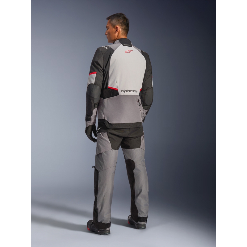 Μπουφάν μοτοσικλέτας Alpinestars Andes V4 Drystar Σκούρο γκρι-Ανοιχτό γκρι-Μαύρο-Κόκκινο
