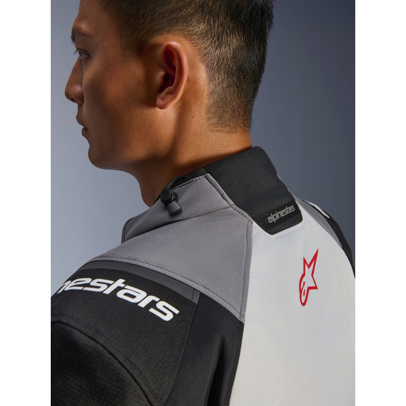 Μπουφάν μοτοσικλέτας Alpinestars Andes V4 Drystar Σκούρο γκρι-Ανοιχτό γκρι-Μαύρο-Κόκκινο