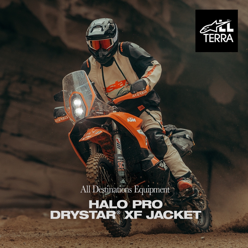 Μπουφάν Μοτοσικλέτας Alpinestars Halo PRO Drystar XF Cream-Black-Red