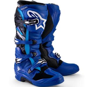 Μπότες motocross Alpinestars TECH 7 YAMAHA, μπλε-λευκό-μαύρη συλλογή