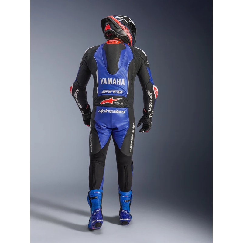 Ολόσωμη δερμάτινη φόρμα μοτοσικλέτας Alpinestars GP-R7 YAMAHA GYTR TECH-AIR collection συμβατή με μπλε-μαύρο-λευκό-κόκκινο