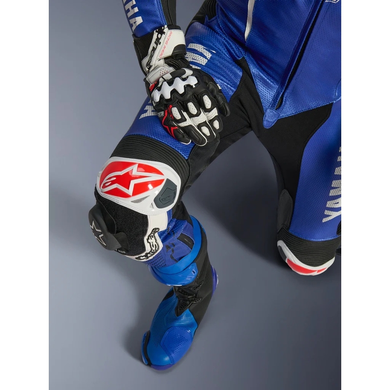 Ολόσωμη δερμάτινη φόρμα μοτοσικλέτας Alpinestars GP-R7 YAMAHA GYTR TECH-AIR collection συμβατή με μπλε-μαύρο-λευκό-κόκκινο