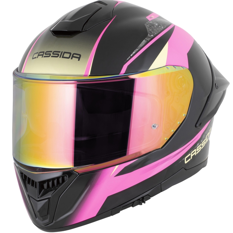 Κράνος μοτοσικλέτας Cassida Integral GTS 2.1 Mega full-face μαύρο-ροζ-λευκό-βανίλια