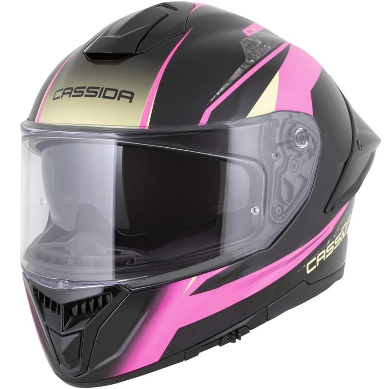 Κράνος μοτοσικλέτας Cassida Integral GTS 2.1 Mega full-face μαύρο-ροζ-λευκό-βανίλια