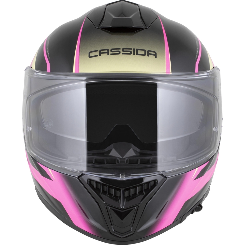 Κράνος μοτοσικλέτας Cassida Integral GTS 2.1 Mega full-face μαύρο-ροζ-λευκό-βανίλια