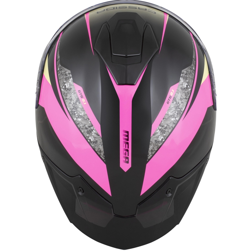Κράνος μοτοσικλέτας Cassida Integral GTS 2.1 Mega full-face μαύρο-ροζ-λευκό-βανίλια