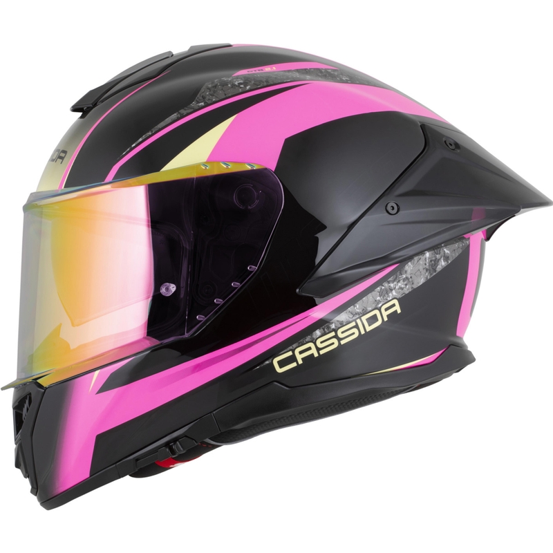 Κράνος μοτοσικλέτας Cassida Integral GTS 2.1 Mega full-face μαύρο-ροζ-λευκό-βανίλια