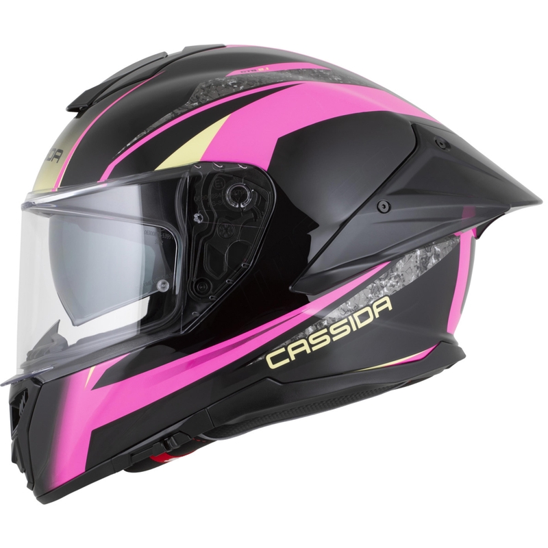 Κράνος μοτοσικλέτας Cassida Integral GTS 2.1 Mega full-face μαύρο-ροζ-λευκό-βανίλια