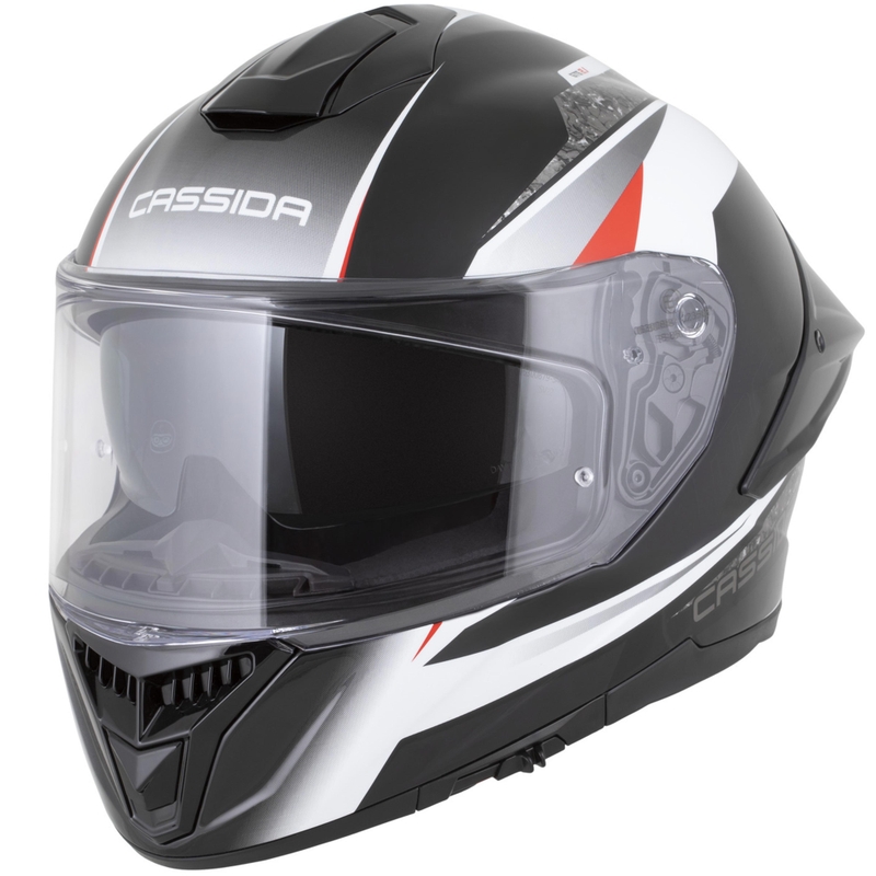 Κράνος μοτοσικλέτας Cassida Integral GTS 2.1 Mega full-face μαύρο-άσπρο-κόκκινο