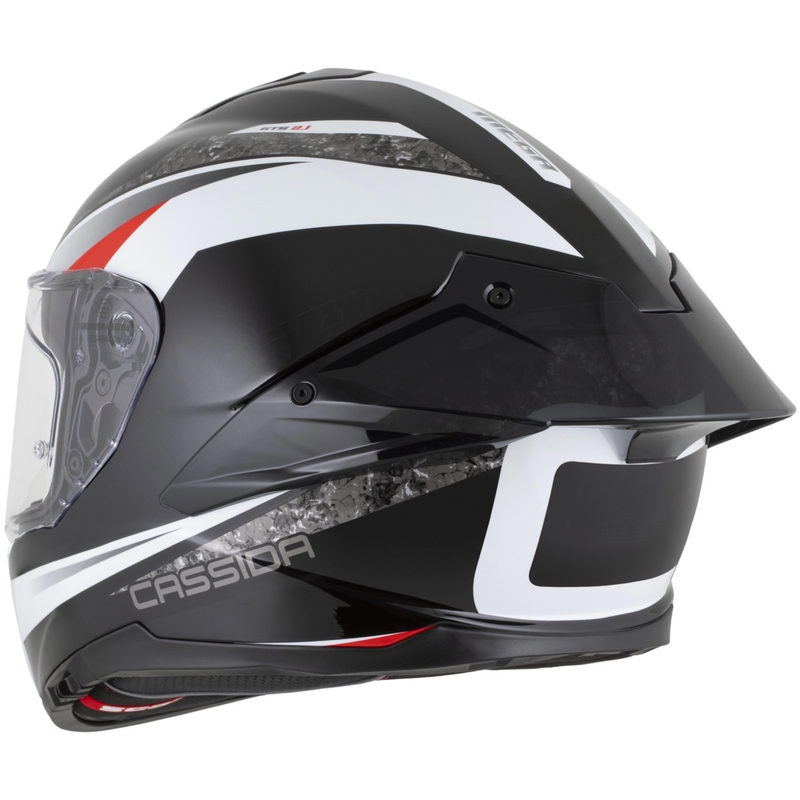 Κράνος μοτοσικλέτας Cassida Integral GTS 2.1 Mega full-face μαύρο-άσπρο-κόκκινο