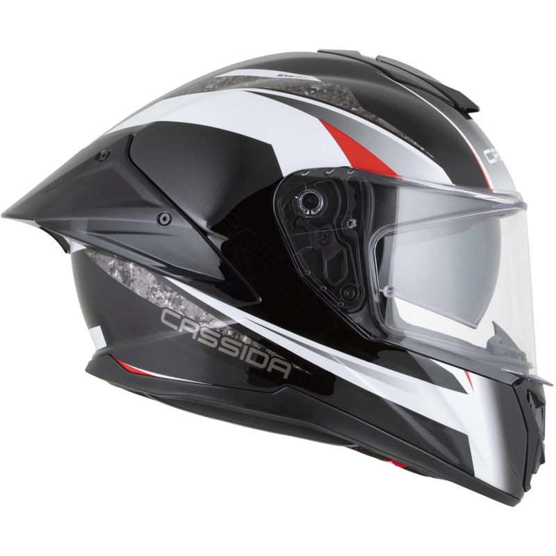 Κράνος μοτοσικλέτας Cassida Integral GTS 2.1 Mega full-face μαύρο-άσπρο-κόκκινο
