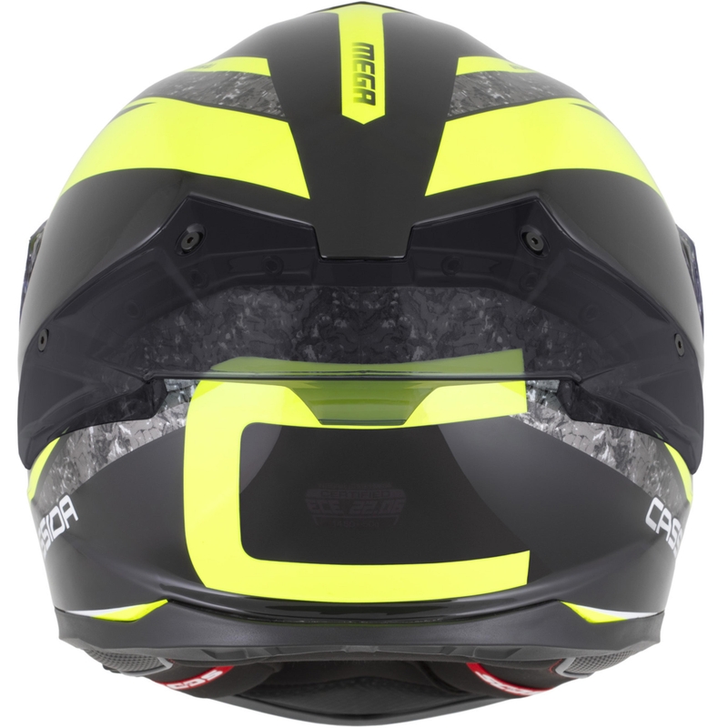 Κράνος μοτοσικλέτας Cassida Integral GTS 2.1 Mega full-face μαύρο-φθορίζον κίτρινο-λευκό