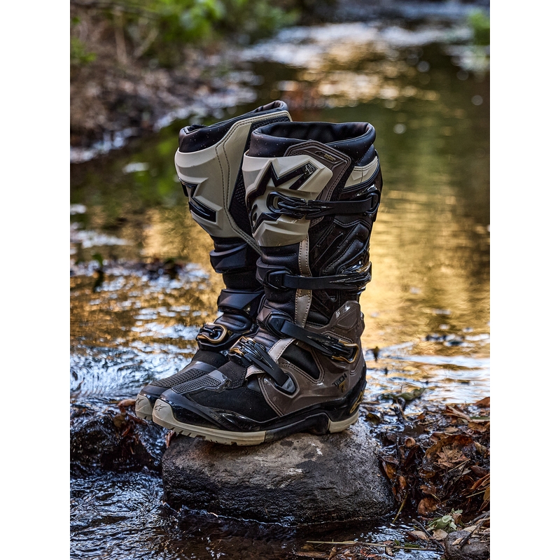Μπότες Μοτοσικλέτας Alpinestars TECH 7 Enduro Drystar Μαύρο-Σκούρο Γκρι-Χρυσό