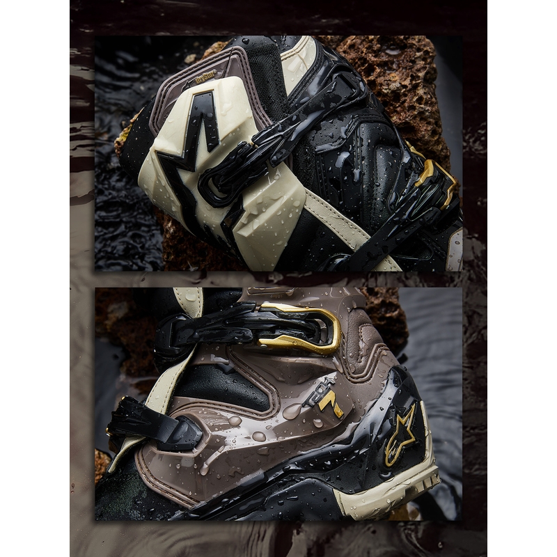 Μπότες Μοτοσικλέτας Alpinestars TECH 7 Enduro Drystar Μαύρο-Σκούρο Γκρι-Χρυσό