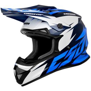 Cassida Cross Cup Two κράνος motocross μαύρο-λευκό-μπλε