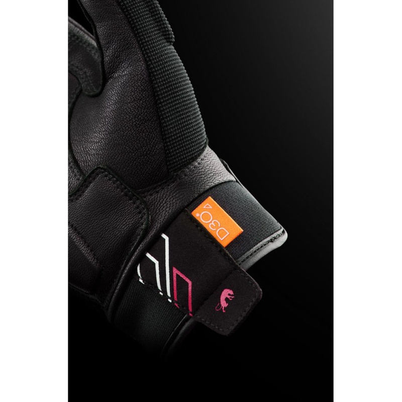 Γυναικεία γάντια μοτοσικλέτας Furygan Jet Neon D3O® Evo μαύρο-άσπρο-ροζ
