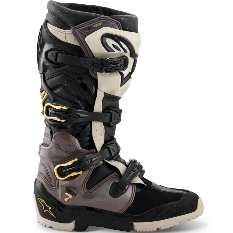 Μπότες Μοτοσικλέτας Alpinestars TECH 7 Enduro Drystar Μαύρο-Σκούρο Γκρι-Χρυσό