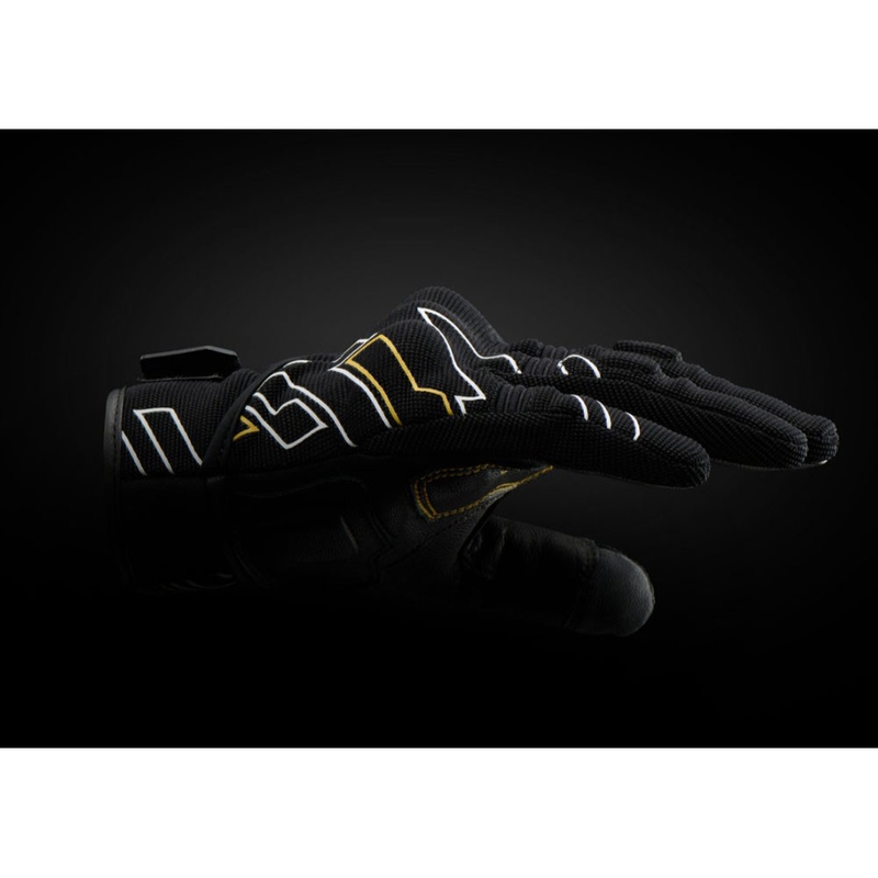 Γυναικεία γάντια μοτοσικλέτας Furygan Jet Neon D3O® Evo σε μαύρο-χρυσό χρώμα