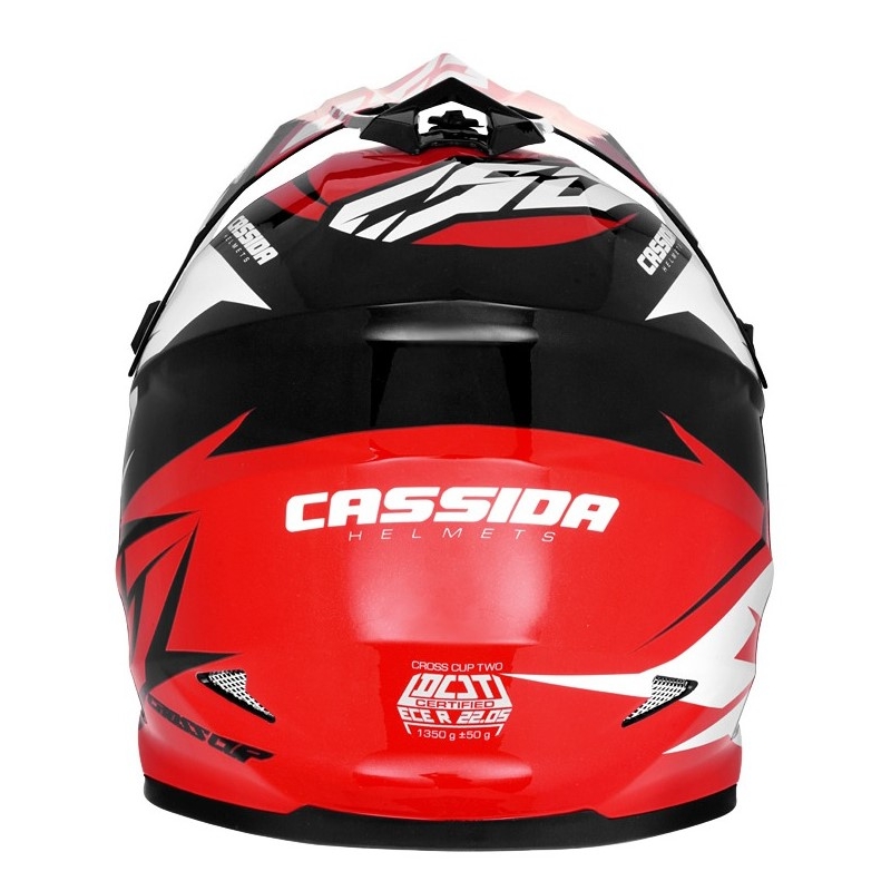 Cassida Cross Cup Two κράνος motocross μαύρο-λευκό-κόκκινο