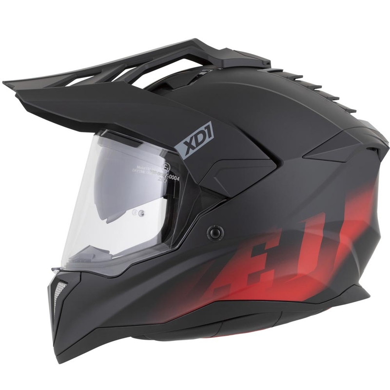 Κράνος μοτοσικλέτας Enduro ZED XD1 ματ μαύρο-κόκκινο