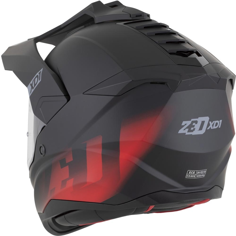 Κράνος μοτοσικλέτας Enduro ZED XD1 ματ μαύρο-κόκκινο