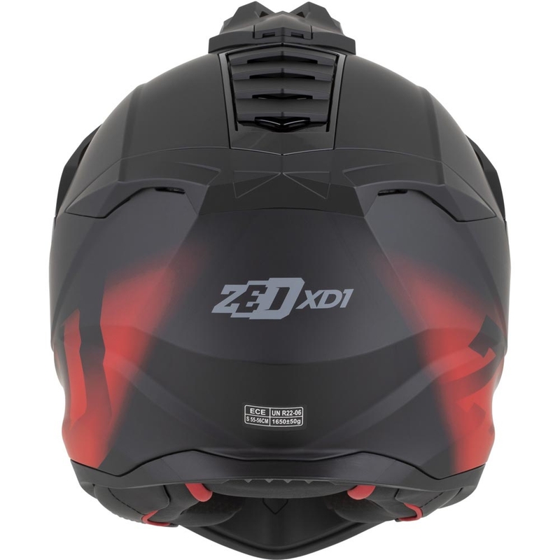 Κράνος μοτοσικλέτας Enduro ZED XD1 ματ μαύρο-κόκκινο