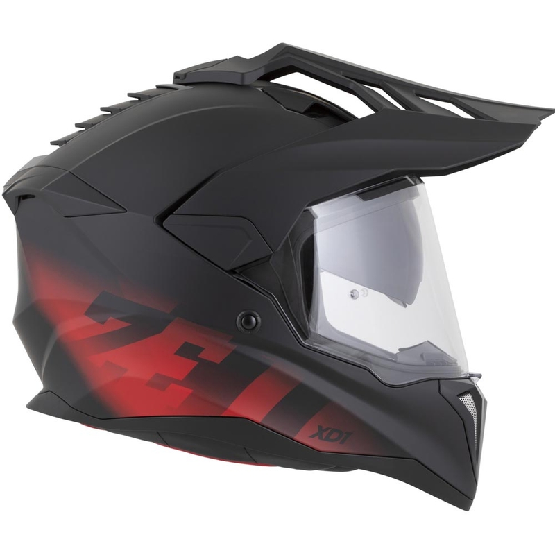 Κράνος μοτοσικλέτας Enduro ZED XD1 ματ μαύρο-κόκκινο