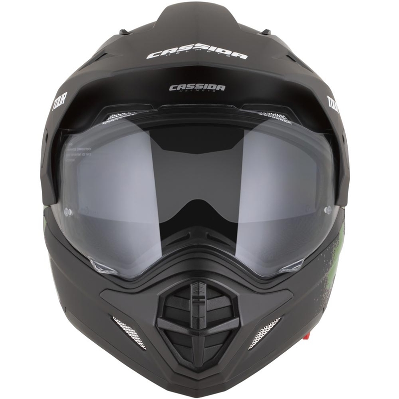 Κράνος μοτοσικλέτας Enduro Cassida Tour 2.0 Crew ματ μαύρο-σκούρο πράσινο