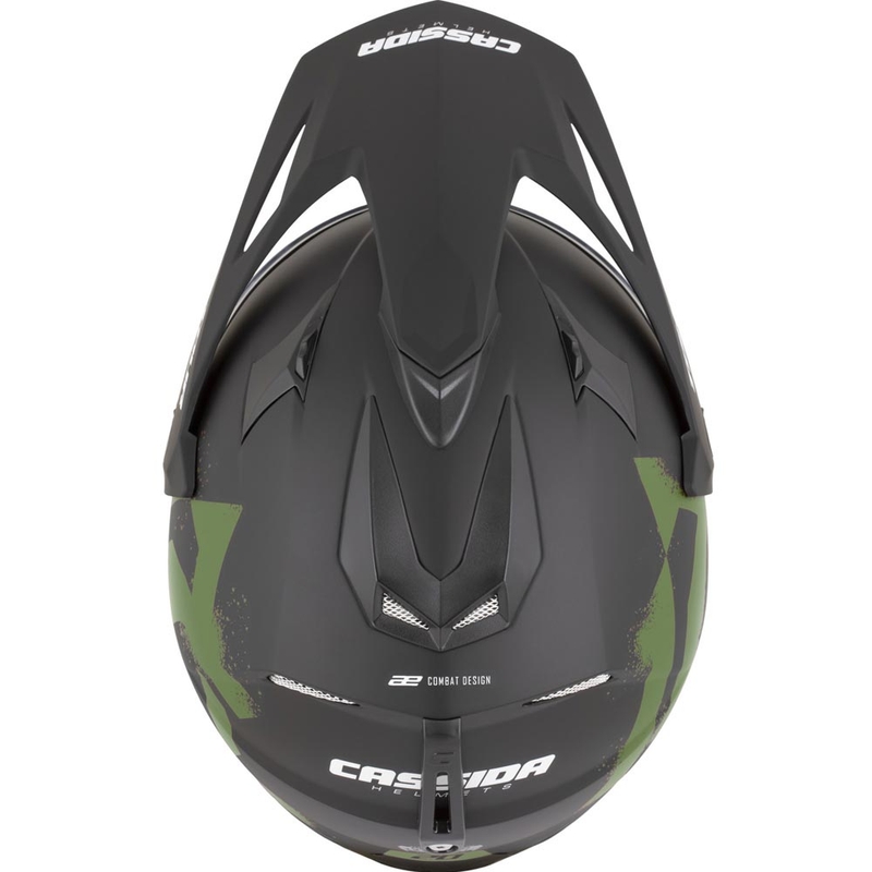 Κράνος μοτοσικλέτας Enduro Cassida Tour 2.0 Crew ματ μαύρο-σκούρο πράσινο
