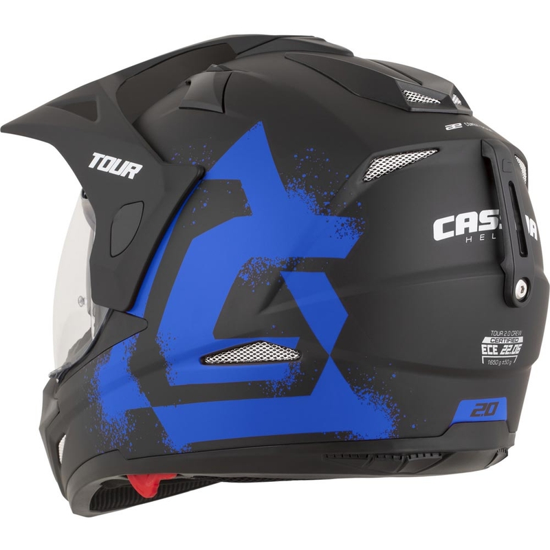 Κράνος μοτοσικλέτας Enduro Cassida Tour 2.0 Crew ματ μαύρο-μπλε
