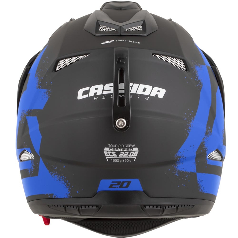 Κράνος μοτοσικλέτας Enduro Cassida Tour 2.0 Crew ματ μαύρο-μπλε