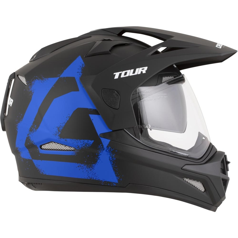 Κράνος μοτοσικλέτας Enduro Cassida Tour 2.0 Crew ματ μαύρο-μπλε