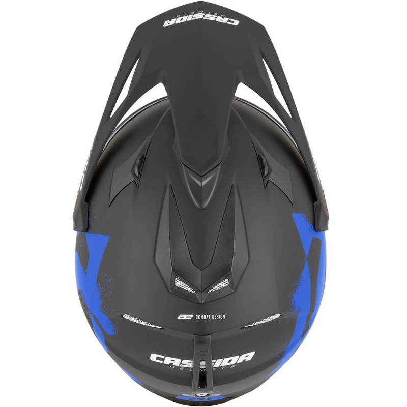 Κράνος μοτοσικλέτας Enduro Cassida Tour 2.0 Crew ματ μαύρο-μπλε